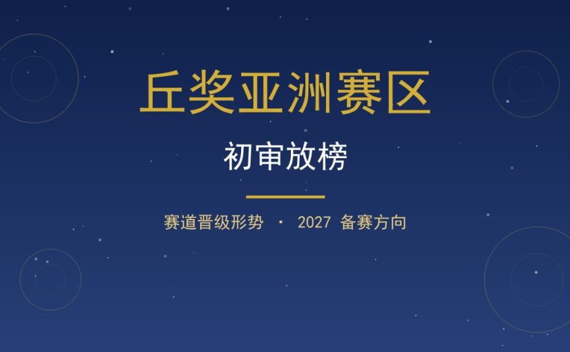 丘奖亚洲赛区初审放榜！计算机赛道爆发式增长，2027 备赛该盯哪几个方向