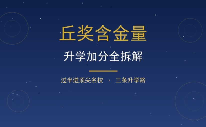 丘奖含金量到底多硬？过半获奖者进顶尖名校，升学加分全拆解